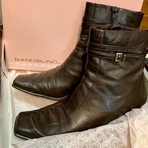 Bandolino Samantha mid-calf brown leather boots 9M